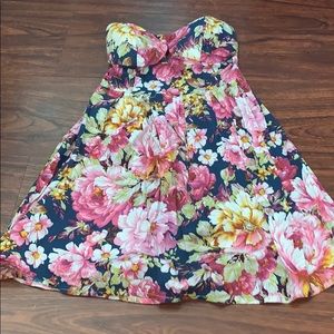 Strapless flower dress